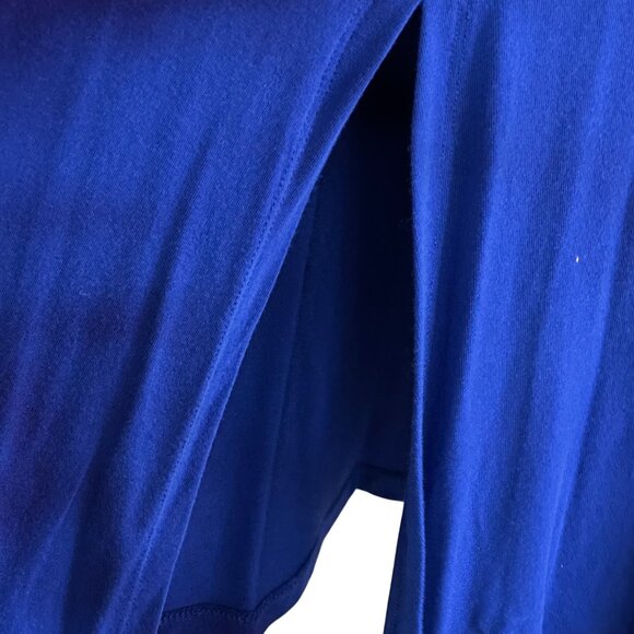 INC Large Sleeveless Jumpsuit Rayon Blend Royal Blue Cross-Straps & Knot Detail - Picture 6 of 14